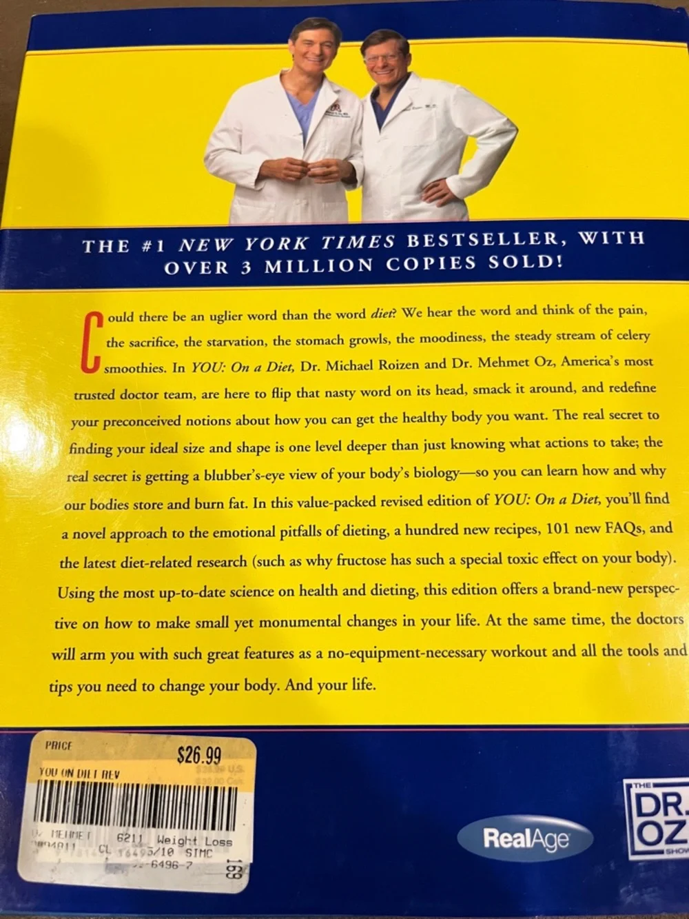 free press YOU On a Diet Cookbook - Yellow, Blue, Red